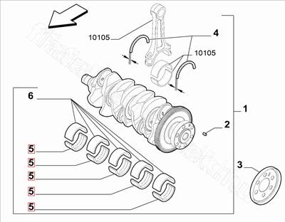 Főtengely félcsapágy - GIULIA, STELVIO - 55266647 -  - FIAT eredeti Eredeti új 55266647