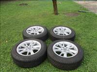  5x112 lyukosztású 16" újszerű alufelni, rajta újszerű Dunlop téli gumi gumi 