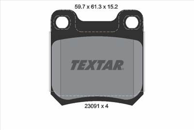 Fékbetét készlet TEXTAR 2309102 for SAAB