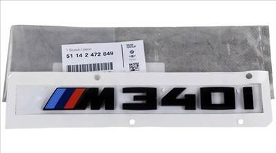 Gyári BMW G20 M340i színes-fekete Performance csomagtartó felirat - embléma 51142472849