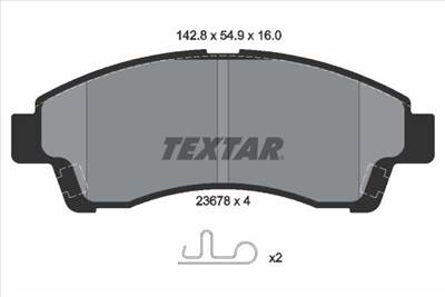 Fékbetét készlet TEXTAR 2367801 for MAZDA, FORD ASIA &amp; OCEANIA