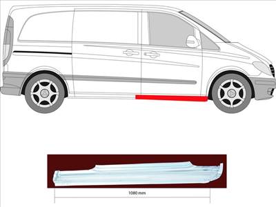 Mercedes Viano 2003-2010 W639  - Küszöb jobb