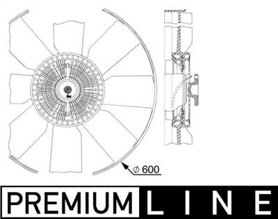ventilátor, motorhűtés MAHLE CFF 512 000P for IVECO