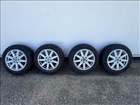  5x112 lyukosztású 16" használt (gyári felni) alufelni, rajta 205/55 használt Michelin téli gumi 