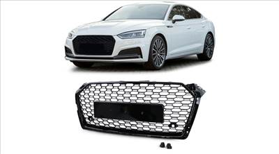 AUDI A5 F5 2016-2020 lakkozott fekete RS stílusú hűtőrács (1-2 apró karc)
