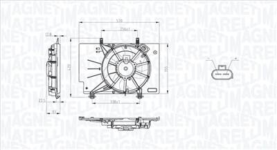 MAGNETI MARELLI 069422734010 - ventilátor, motorhűtés FORD