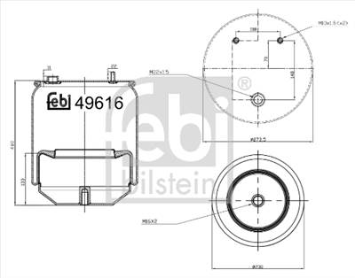 FEBI BILSTEIN 49616 - Légrugó rugótömb DAF