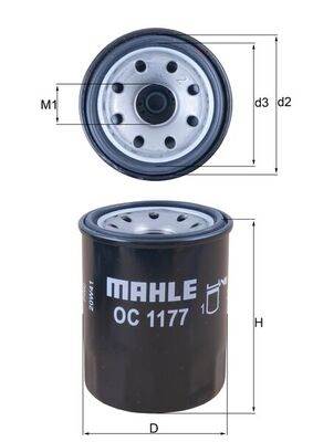 MAHLE OC 1177 - olajszűrő ACURA HONDA MITSUBISHI SUBARU TOYOTA