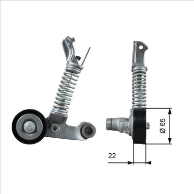 Szíjfeszítő, hosszbordás szíj GATES T39373 for MERCEDES-BENZ