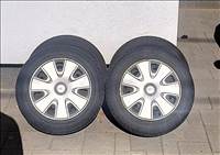  4x108 lyukosztású 14" használt lemezfelni, rajta 175/65 használt Barum téli gumi.