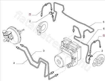 Fékcső      - JUMPER, DUCATO, BOXER - 51725095, 4806G6 -  - FIAT eredeti Eredeti új 51725095