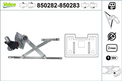 ablakemelő VALEO 850283 for ISUZU, OPEL
