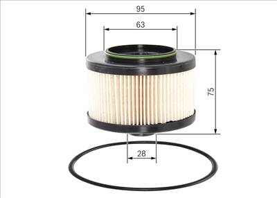 Üzemanyagszűrő BOSCH F 026 402 083 for CHRYSLER, MERCEDES-BENZ, FIAT