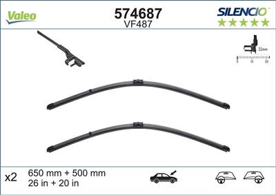 törlőlapát VALEO 574687 for BMW, VOLVO