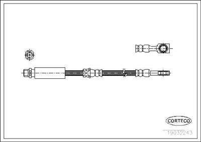 fékcső CORTECO 19032243 for OPEL, VAUXHALL