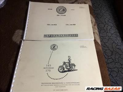CZ 125 Sport (1974) CEZET 125-175 1962-ES MKP.-OKHOZ NÉMET  KÉZIKŐNYV