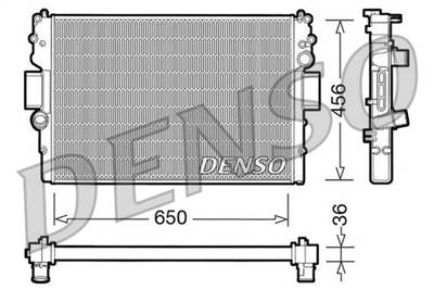 hűtő, motorhűtés DENSO DRM12007 for IVECO