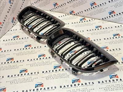 BMW E81 E87 új fényes fekete duplra rácsos vese hûtőrács 