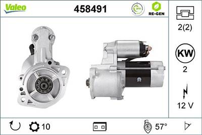 önindító VALEO 458491 for HYUNDAI, MITSUBISHI, KIA, GALLOPER