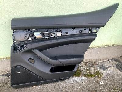 Porsche PANAMERA 970 jobb hátsó fekete bőr ajtókárpit használt