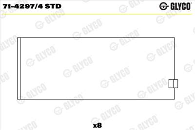 GLYCO 71-4297/4 STD - hajtókar csapágy CHEVROLET ISUZU MAZDA OPEL VAUXHALL