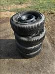  4x108 lyukosztású 15" használt lemezfelni, rajta 195/65 használt Hankook téli gumi - Peugeot 307
