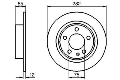 féktárcsa BOSCH 0 986 478 891 for BMW