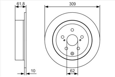 féktárcsa BOSCH 0 986 479 T04 for TOYOTA, LEXUS