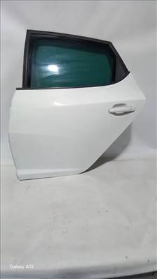 Seat Ibiza IV (Mk4 / 6J/6P) 5 ajtós fehér Bal hátsó Ajtó (Részeivel)