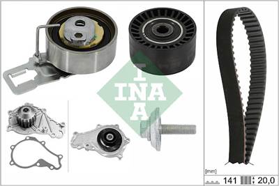 INA 530 0698 30 - Vízpumpa + fogasszíj készlet CITROËN DS FORD OPEL PEUGEOT TOYOTA VAUXHALL
