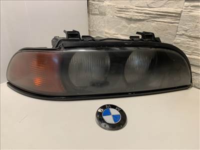 BMW 5-ös sorozat E39 fényszóró gyári Hella lámpa jobb első - Sárga indexes - ÉP FÜLEKKEL! 63128362464