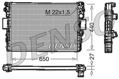 hűtő, motorhűtés DENSO DRM12003 for IVECO