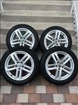  5x112 lyukosztású 17" újszerű (gyári felni) AUDI alufelni, rajta 225/50 használt Semperit téli gumi