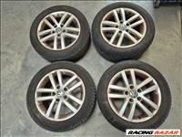 Golf VI 5x112 16" gyári alufelni, 205/55 Goodyear téli gumi szett (39651)