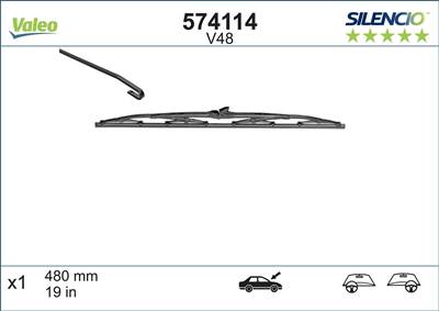 törlőlapát VALEO 574114 for MAZDA, FORD, NISSAN, FIAT, …