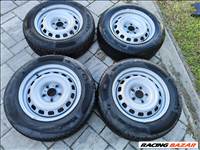  15" újszerű (gyári felni) lemezfelni, rajta 195/65 újszerű Continental téli gumi gumi 