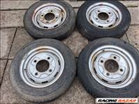  13" Trabant lemezfelni, rajta 145/80 eldobós téli gumi 