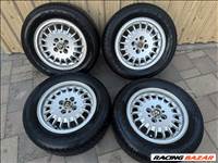  BMW E30 4x100 lyukosztású 14" újszerű alufelni, rajta 205/60 újszerű gumi 