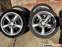  5x100 lyukosztású 17" újszerű alufelni, rajta 225/45 újszerű Hankook nyári gumi gumi 