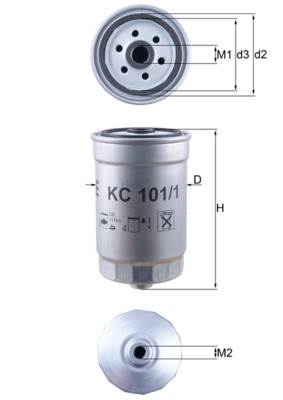 MAHLE KC 101/1 - Üzemanyagszűrő HYUNDAI KIA