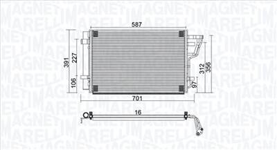 MAGNETI MARELLI 350203951000 - klíma kondenzátor HYUNDAI KIA
