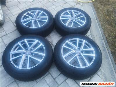  5x112 lyukosztású 16" használt Mak alufelni, rajta 205/60 újszerű Falken téli gumi gumi 