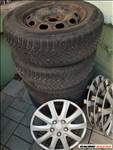4db SEAT 5x100 lyukosztású 15" lemezfelni 195/65 Continental téligumival + ingyen dísztárcsával