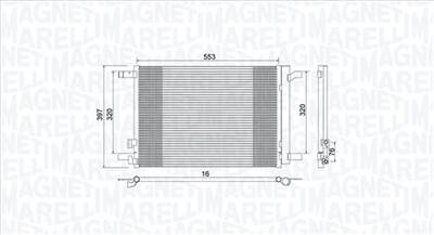 MAGNETI MARELLI 350203964000 - klíma kondenzátor AUDI CUPRA SEAT SKODA VW