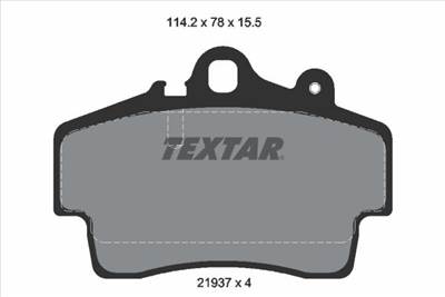 Fékbetét készlet TEXTAR 2193702 for PORSCHE