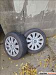  16" használt lemezfelni, rajta 205/55 használt Continental téli gumi gumi 