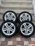 5x112 lyukosztású 17" újszerű (gyári felni) AUDI alufelni, rajta 225/50 használt téli gumi