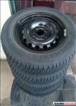 Eladó 4db 13-as 4x100-as Opel,stb lemezfelni 165/70R13 Snowfox téli gumival