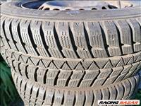  15" 4x100 Toyota lemezfelni, rajta 185/65 újszerű Sumitomo téli gumi 