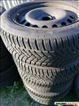 16" 5x110 Opel lemezfelni, rajta 205/55 újszerű Dunlop téli gumi 